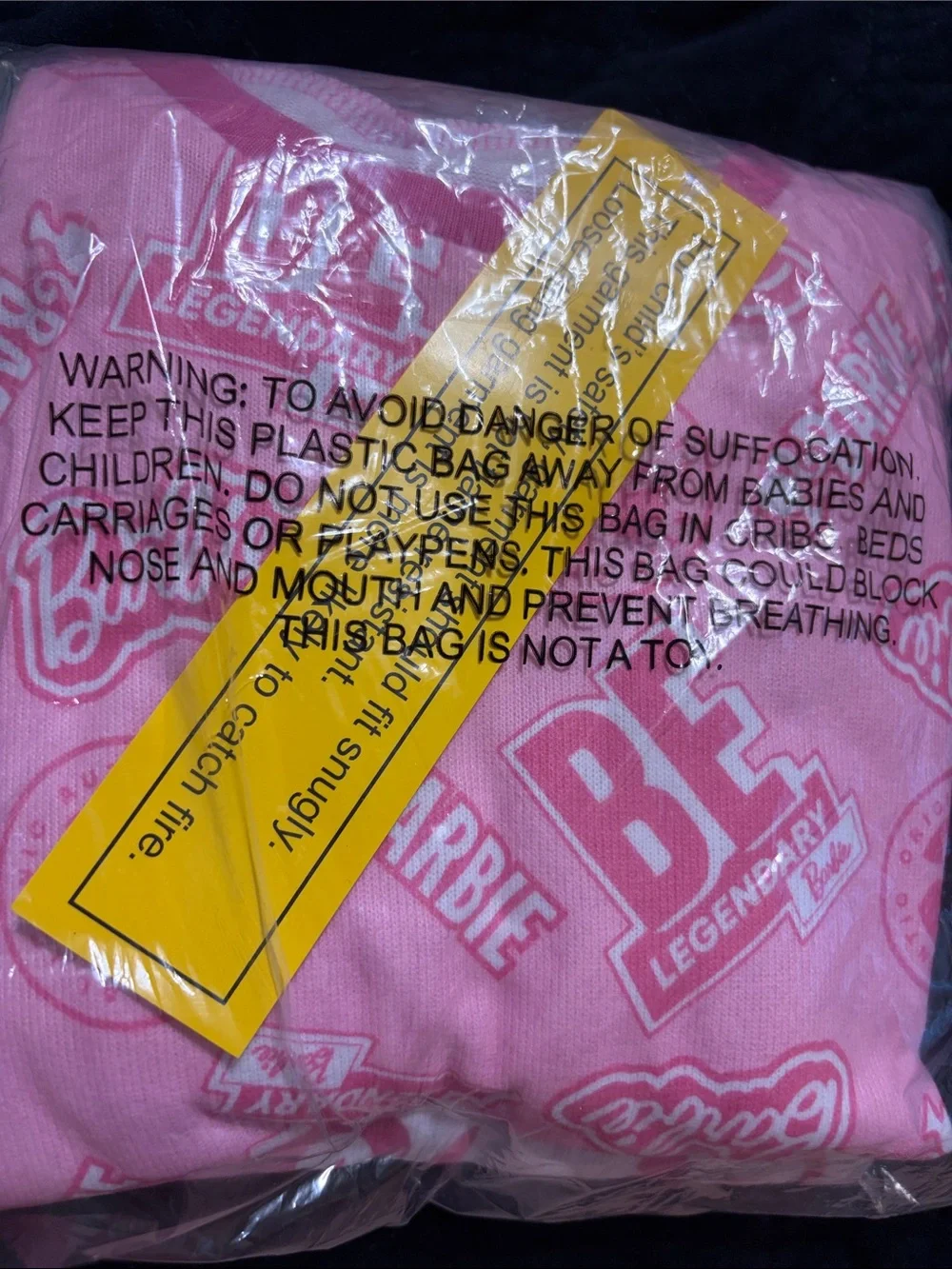 Barbie Pink & White Girls 4-Piece Snug Fit Pajama Set